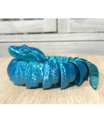 Blue Green Silk Flexi Snake