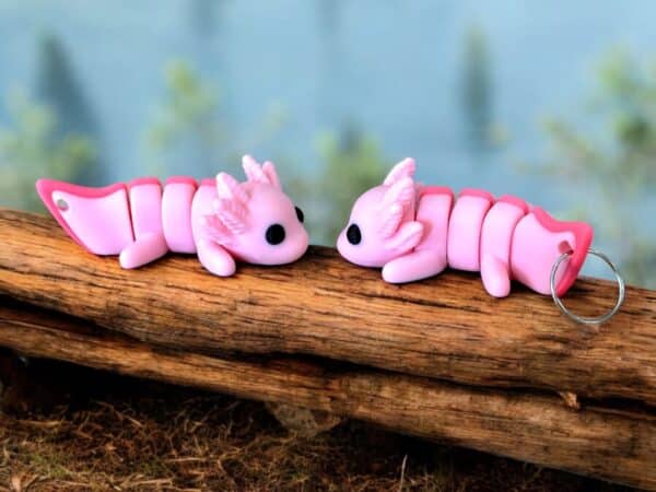 Flrexi Axolotl Keyring Pink