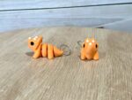 Baby Triceratops Keyring Orange