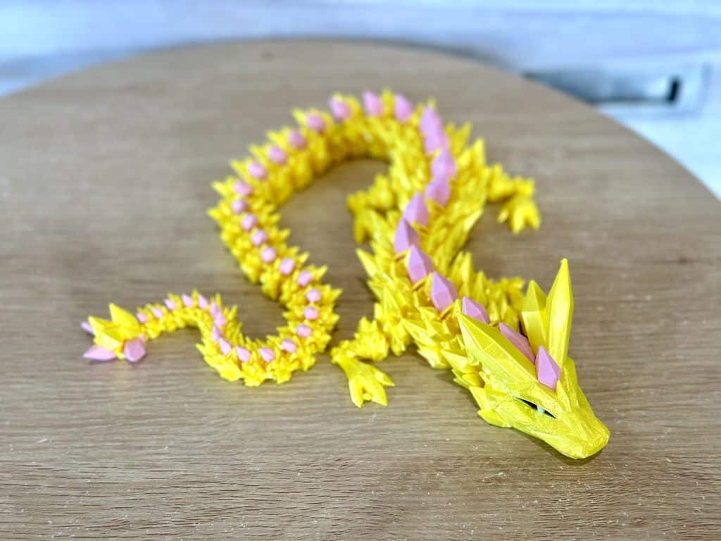 Crystal Dragon Yellow with Pink Pastel crystal