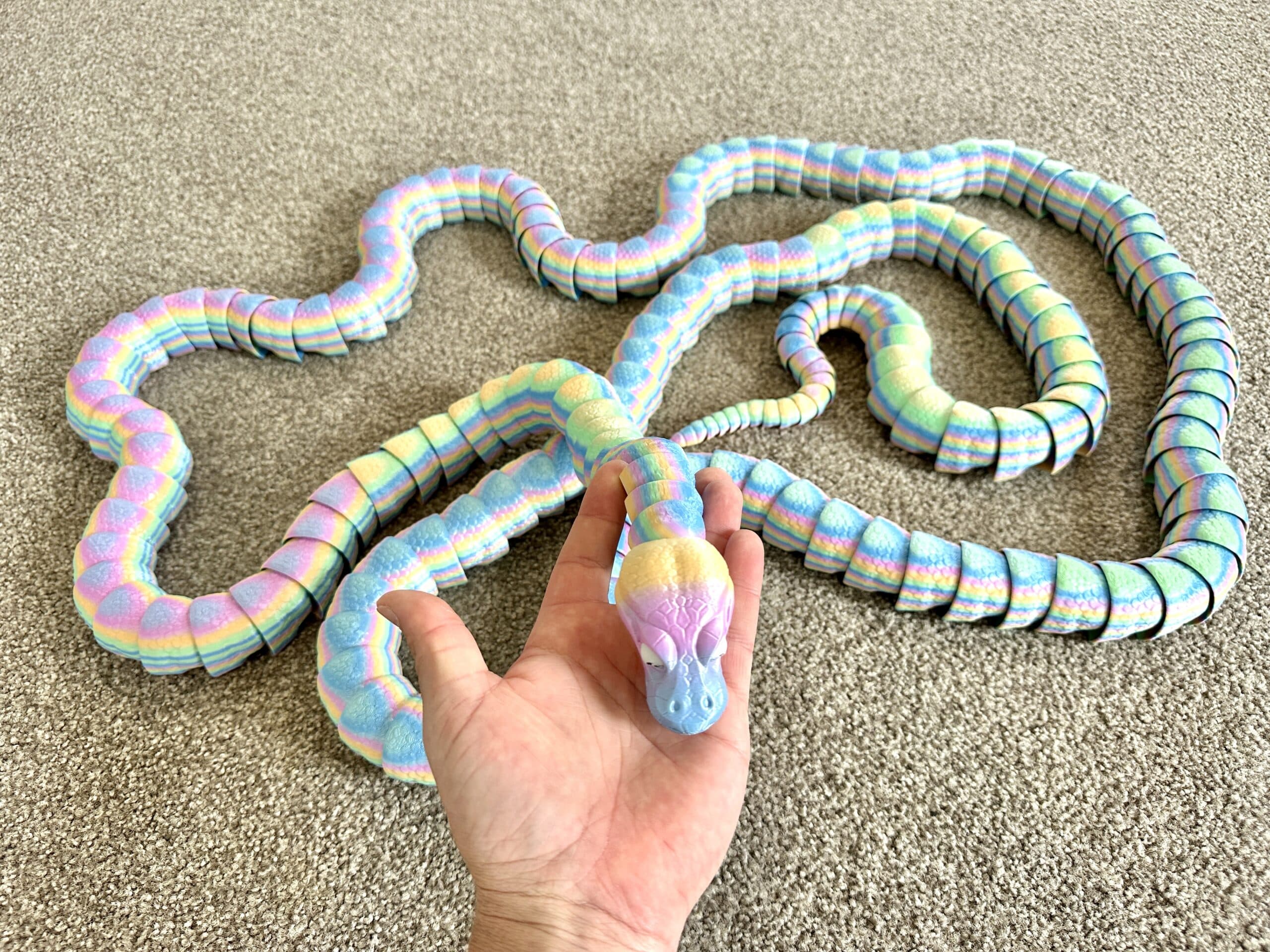 Enchanted Snake - Pastel Rainbow Holding