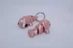 Flexi Baby Narwhal Keyring Pink Silk