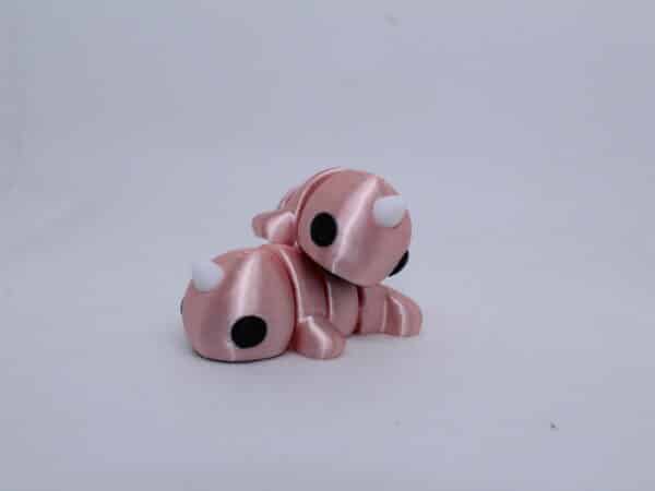 Flexi Baby Narwhal Keyring Pink Silk