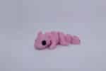 Baby Lucky Dragon keyring Pastel Pink