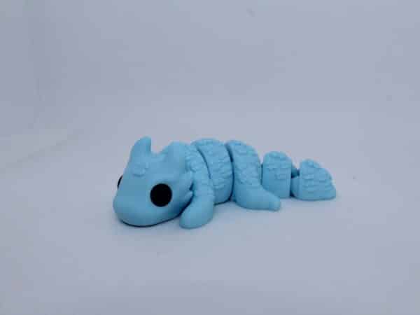 Baby Lucky Dragon keyring baby blue