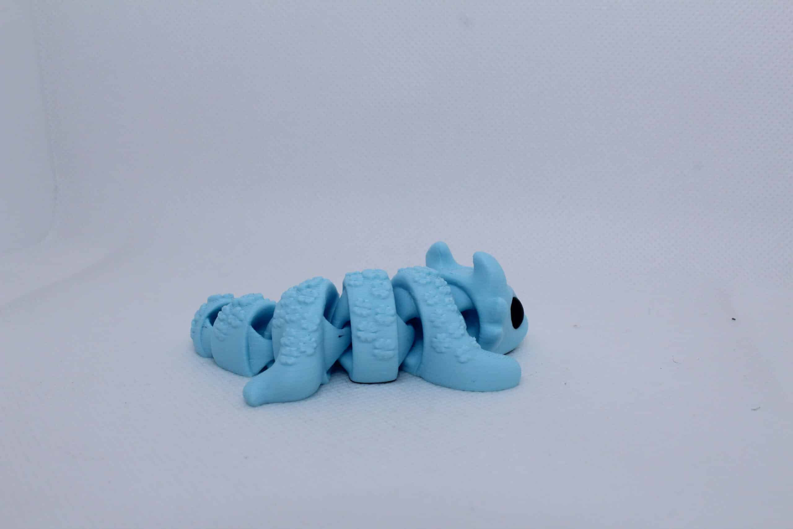 Baby Lucky Dragon keyring baby blue
