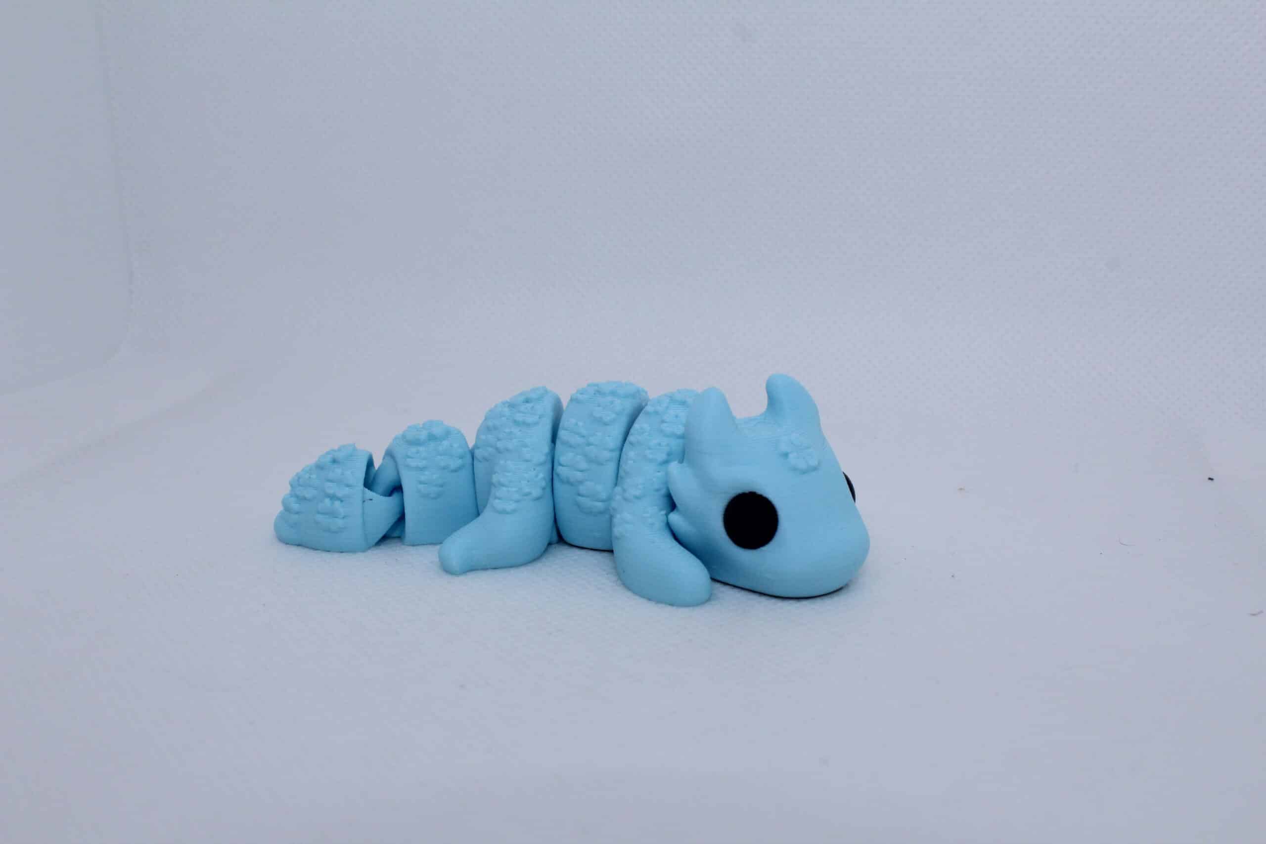 Baby Lucky Dragon keyring baby blue