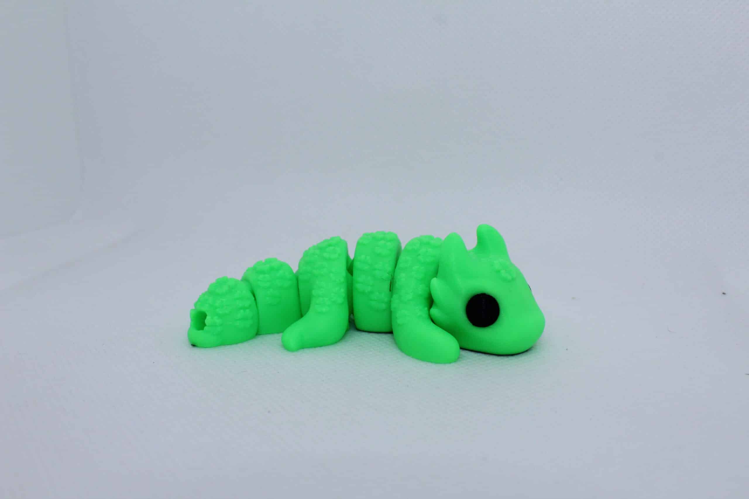 Baby Lucky Dragon Keyring Green