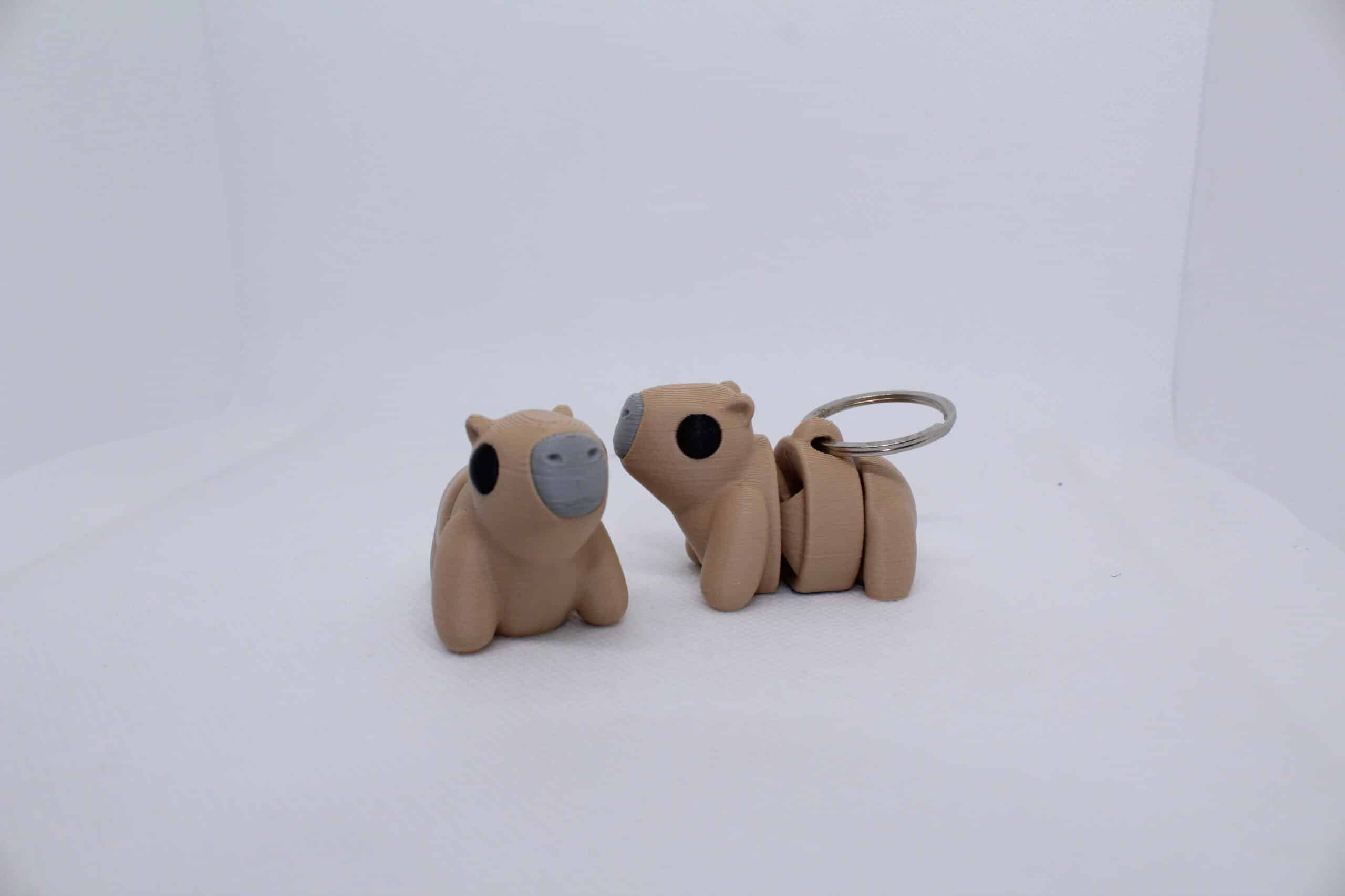 Baby Capybara Flexi Keyring Bone