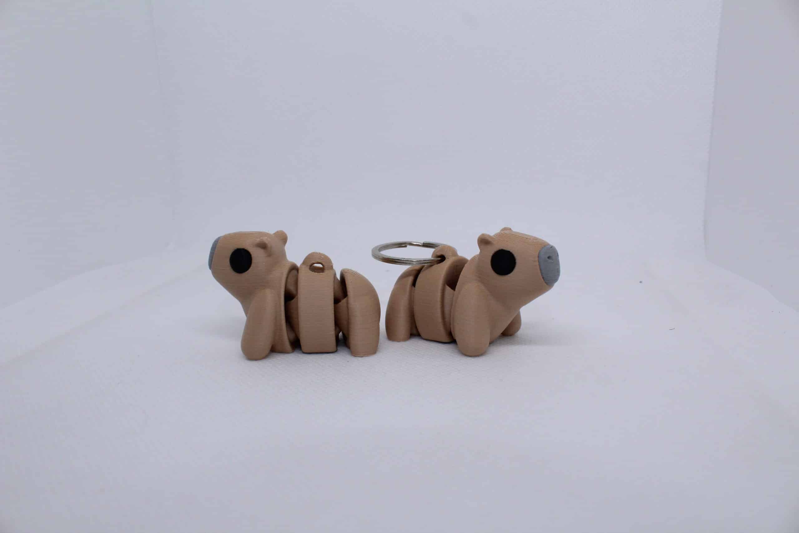 Baby Capybara Flexi Keyring Bone