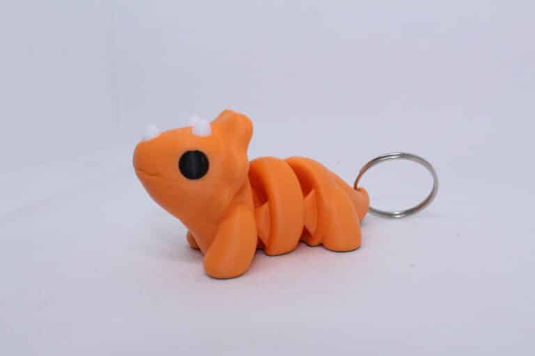 Baby Triceratops Keyring Orange