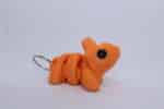 Baby Triceratops Keyring Orange