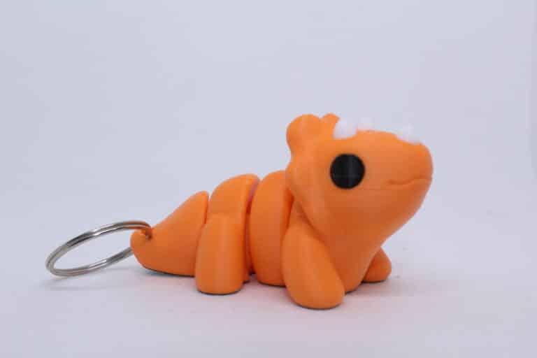 Baby Triceratops Keyring Orange