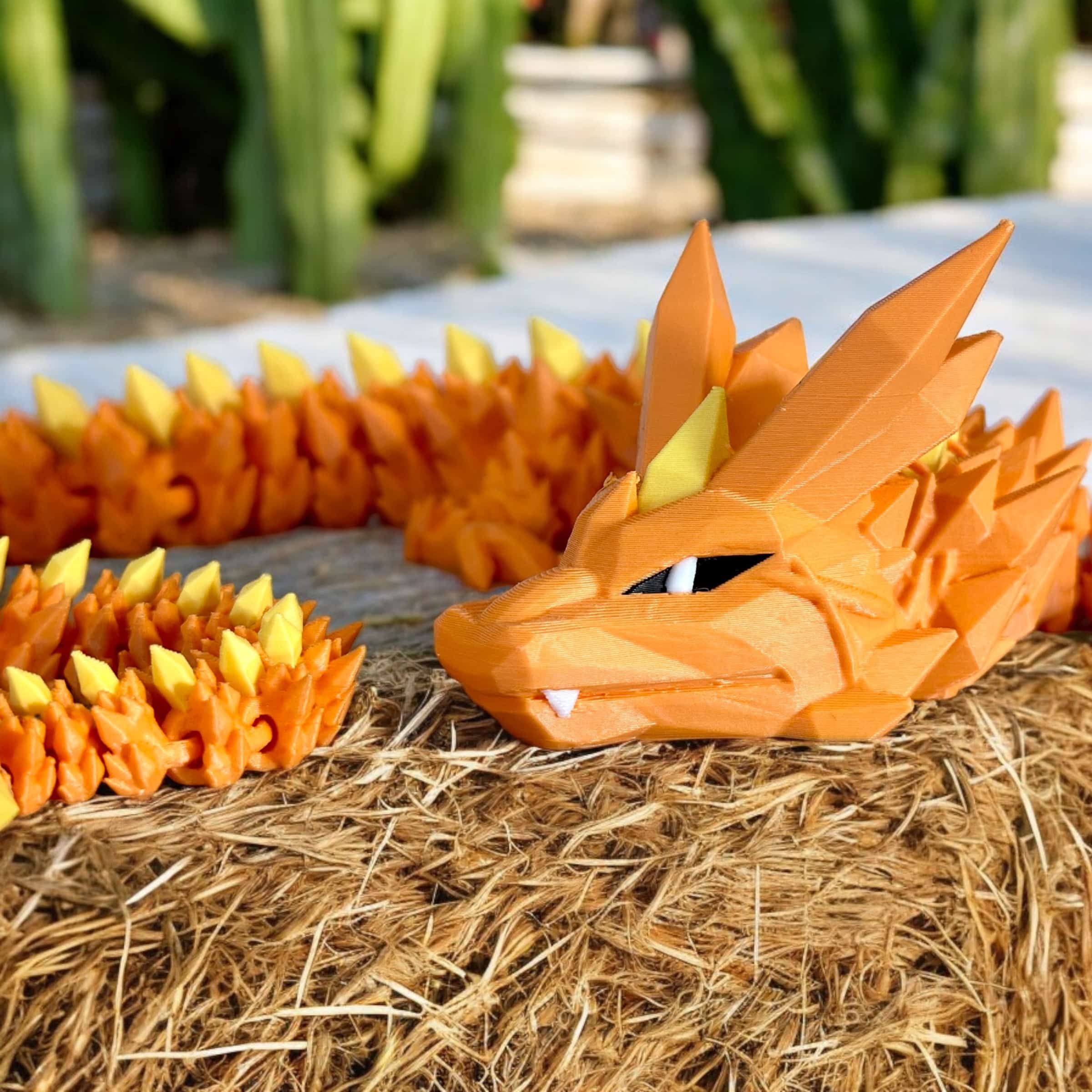 Crystal Dragon Orange with Yellow Spikes