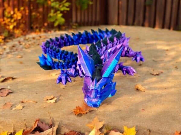 Crystal Dragon Blue Magenta Black Spikes