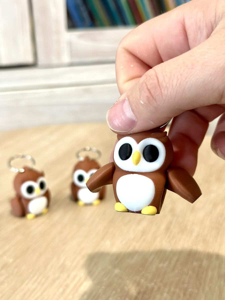 baby owl keyring