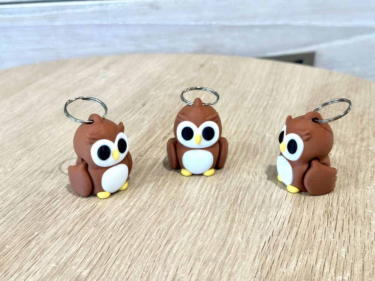 baby owl keyring