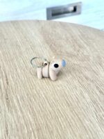 Baby Capybara Flexi Keyring Bone White