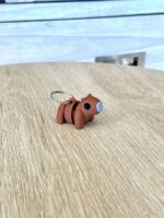 Baby Capybara Flexi Keyring Brown