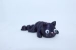 Flexi Cat Keyring Purple Sparkle