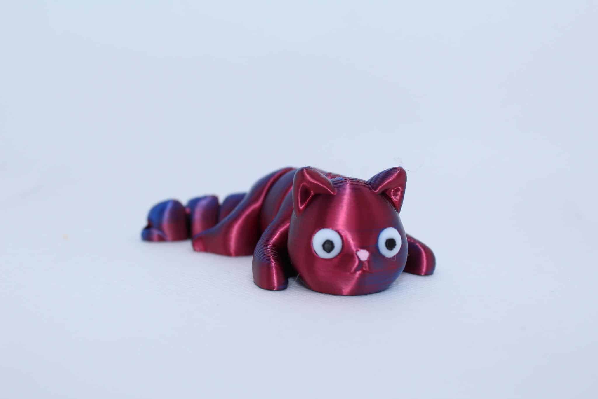 Flexi Cat Blue Red Silk