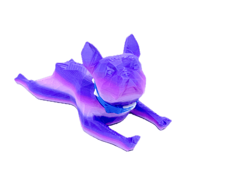 French Bulldog Pink Purple Rainbow