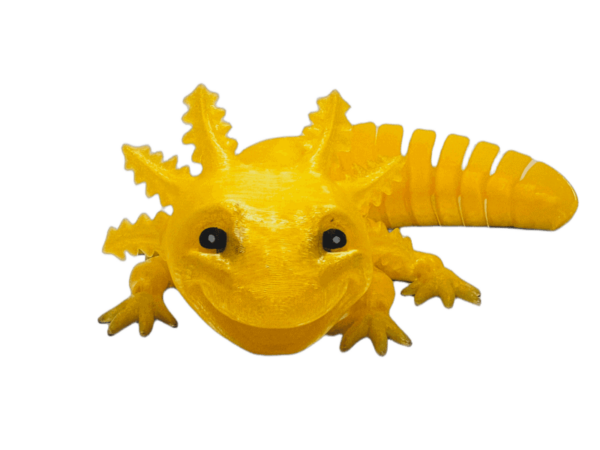 Laughing Orange Glass Axolotl