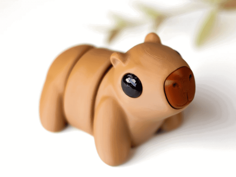 Baby Capybara Flexi Keyring