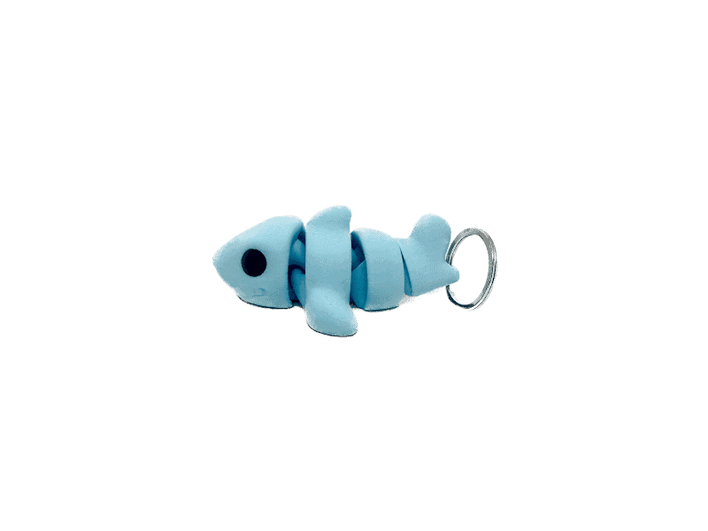 Baby shark keyring blue