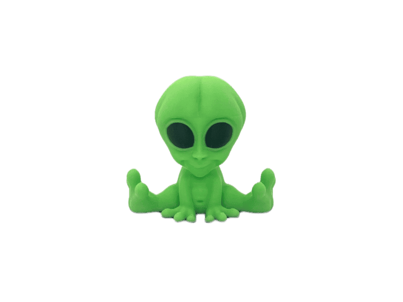 Alien Green with Black Eyes