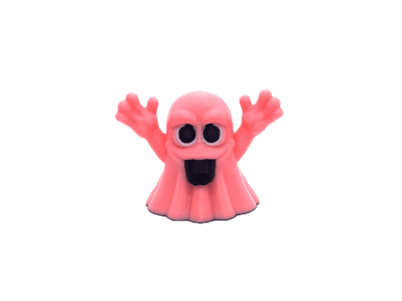 Glow in the dark pink ghost