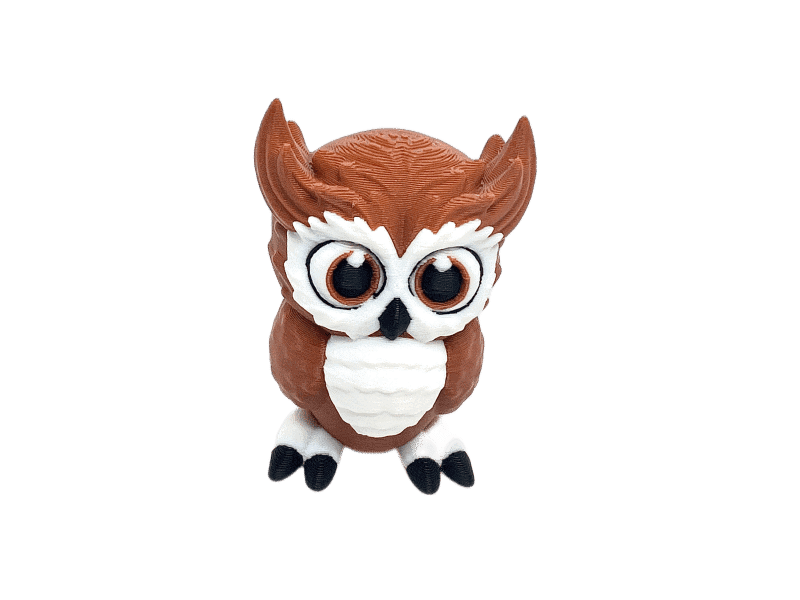 Brown and White Original Owl