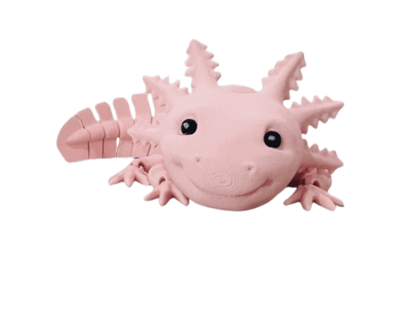 Smiling Pink Pastel Axolotl