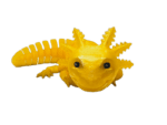 Smiling Orange Glass Axolotl