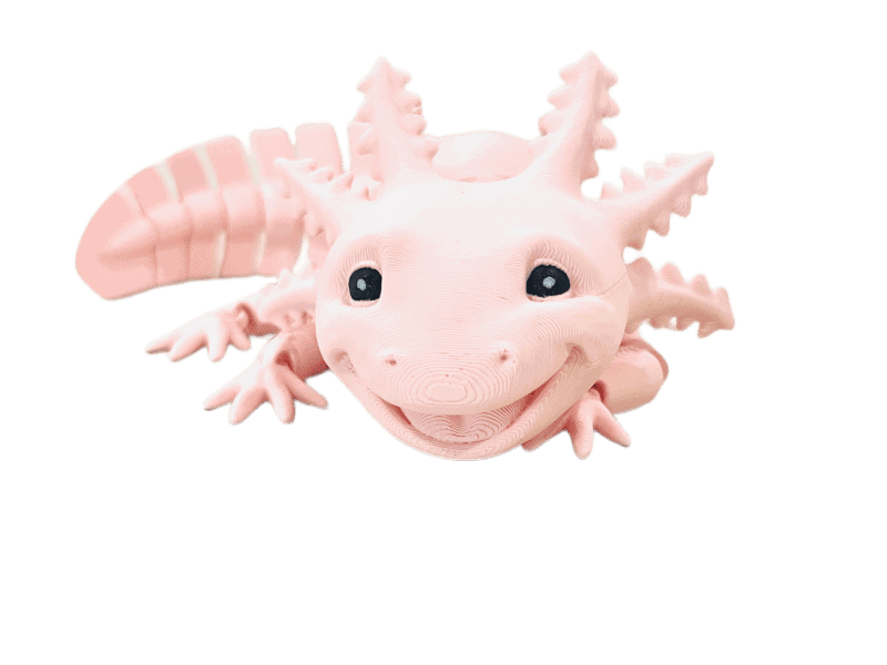 Laughing Pink Pastel Axolotl