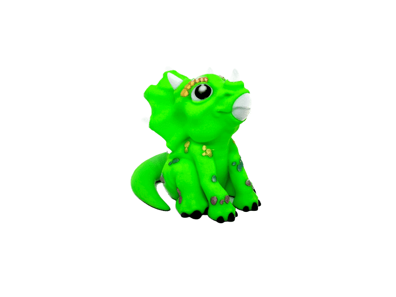 Green Baby Triceratops