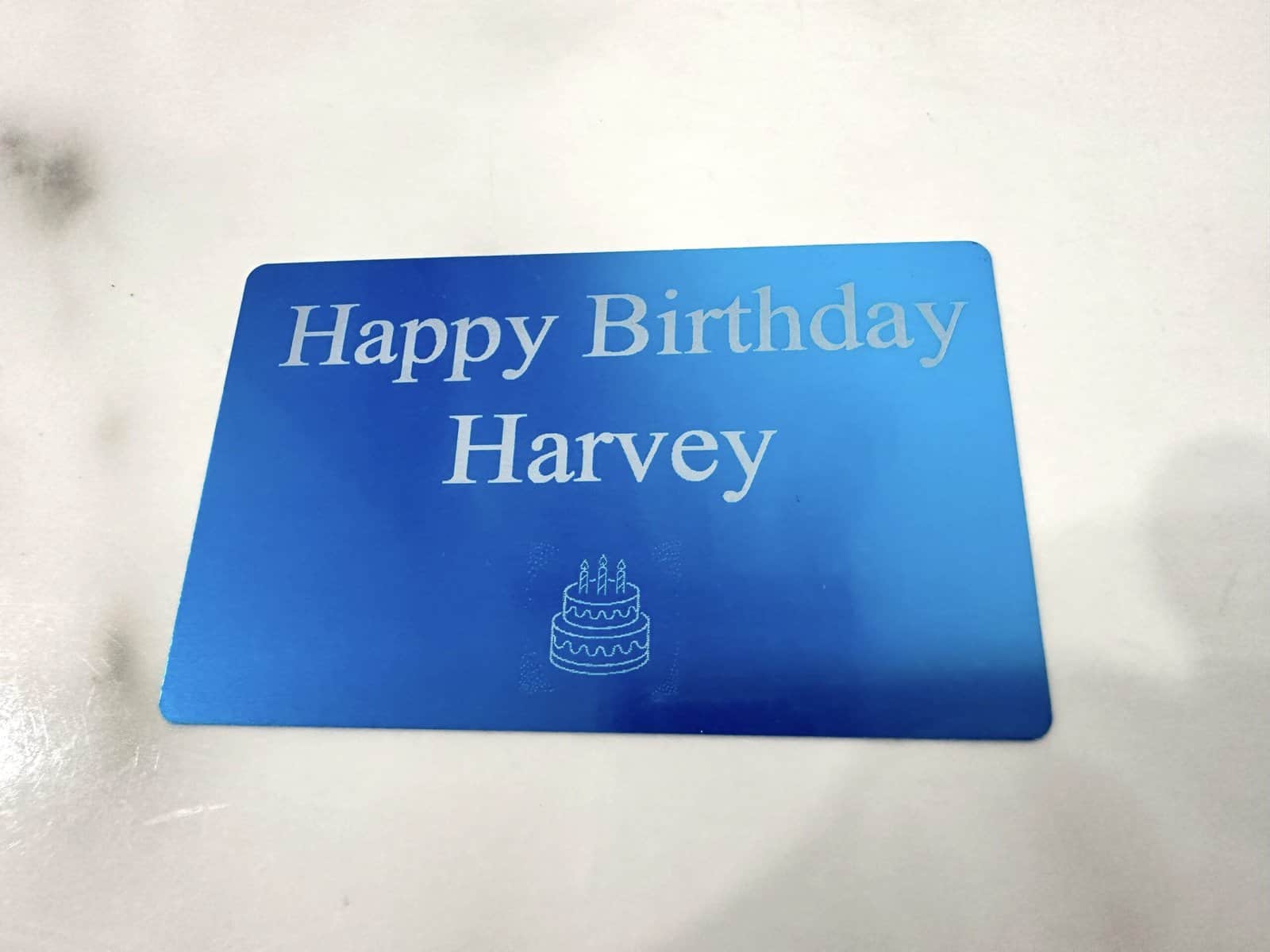 Happy Birthday metal gift card