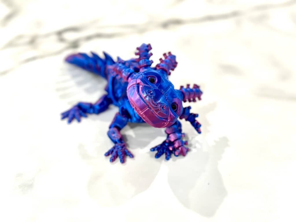 Robo Axolotl Blue Magenta