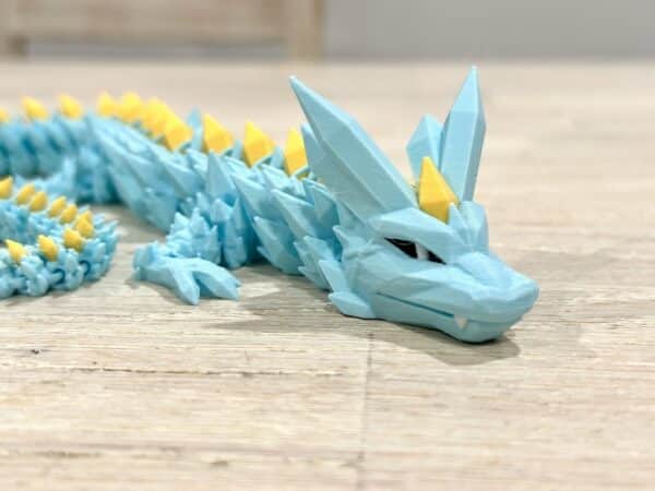 Crystal Dragon Baby Blue with Yellow Crystal