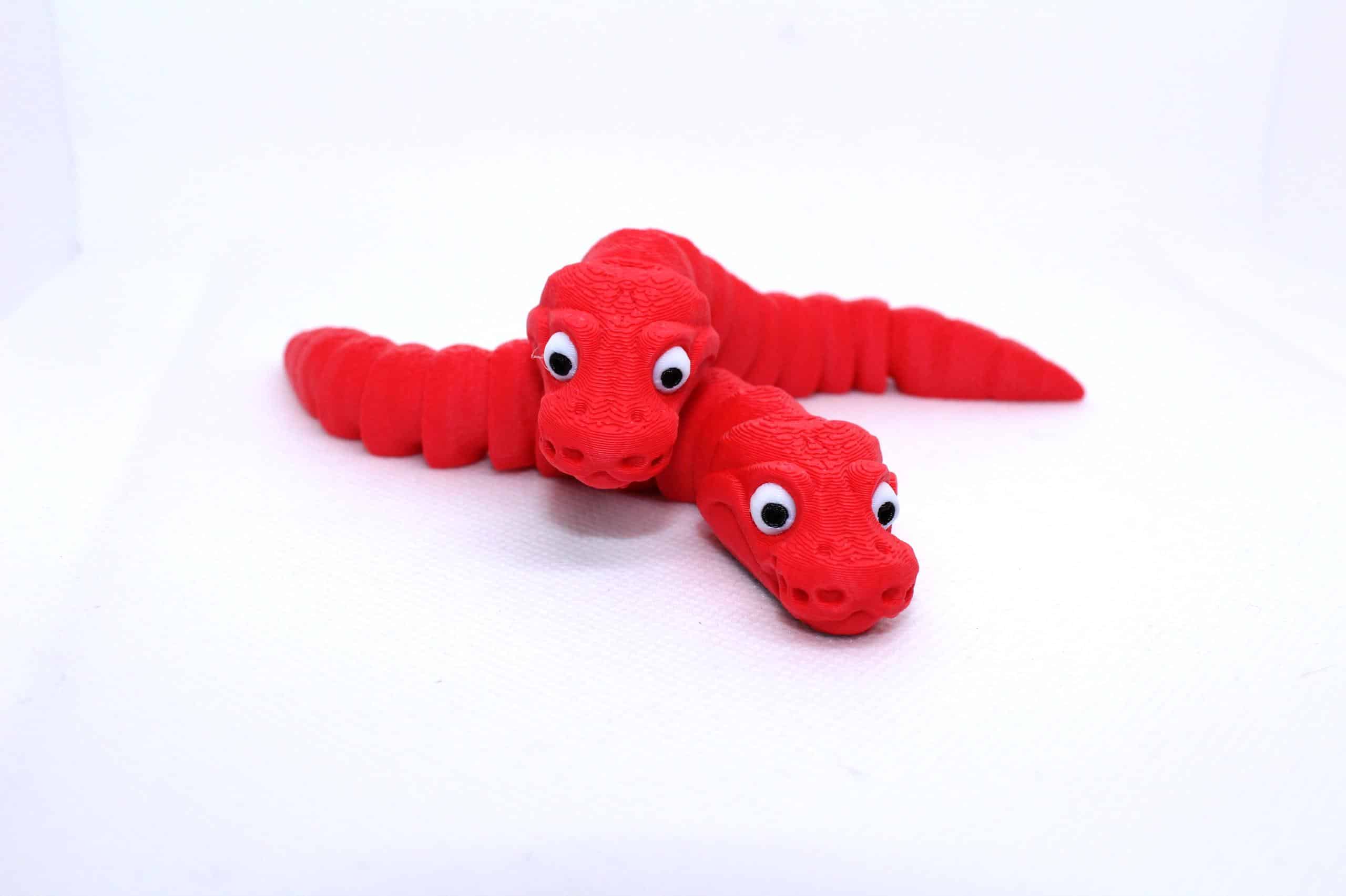 Flexi Snake Keyring Red