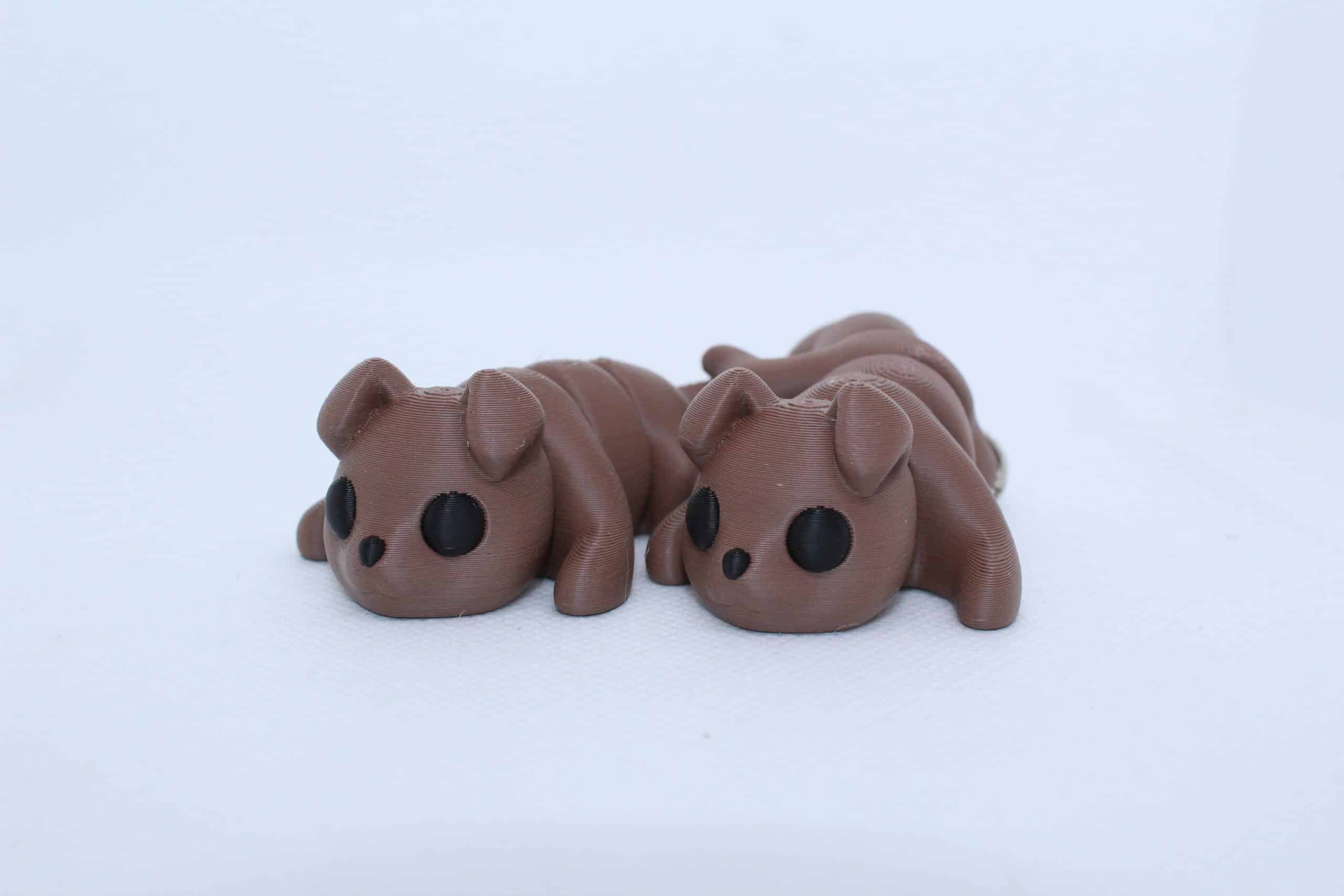 Flexi Puppy Keyring Brown