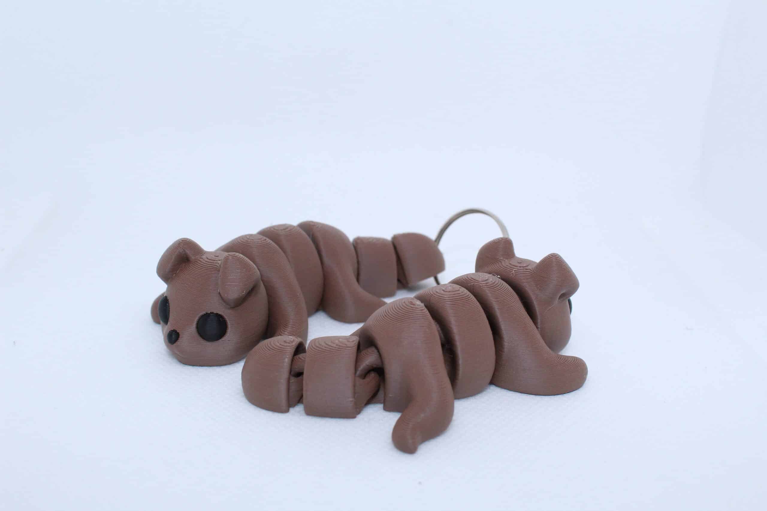 Flexi Puppy Keyring Brown