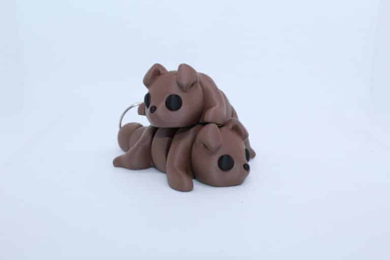 Flexi Puppy Keyring Brown