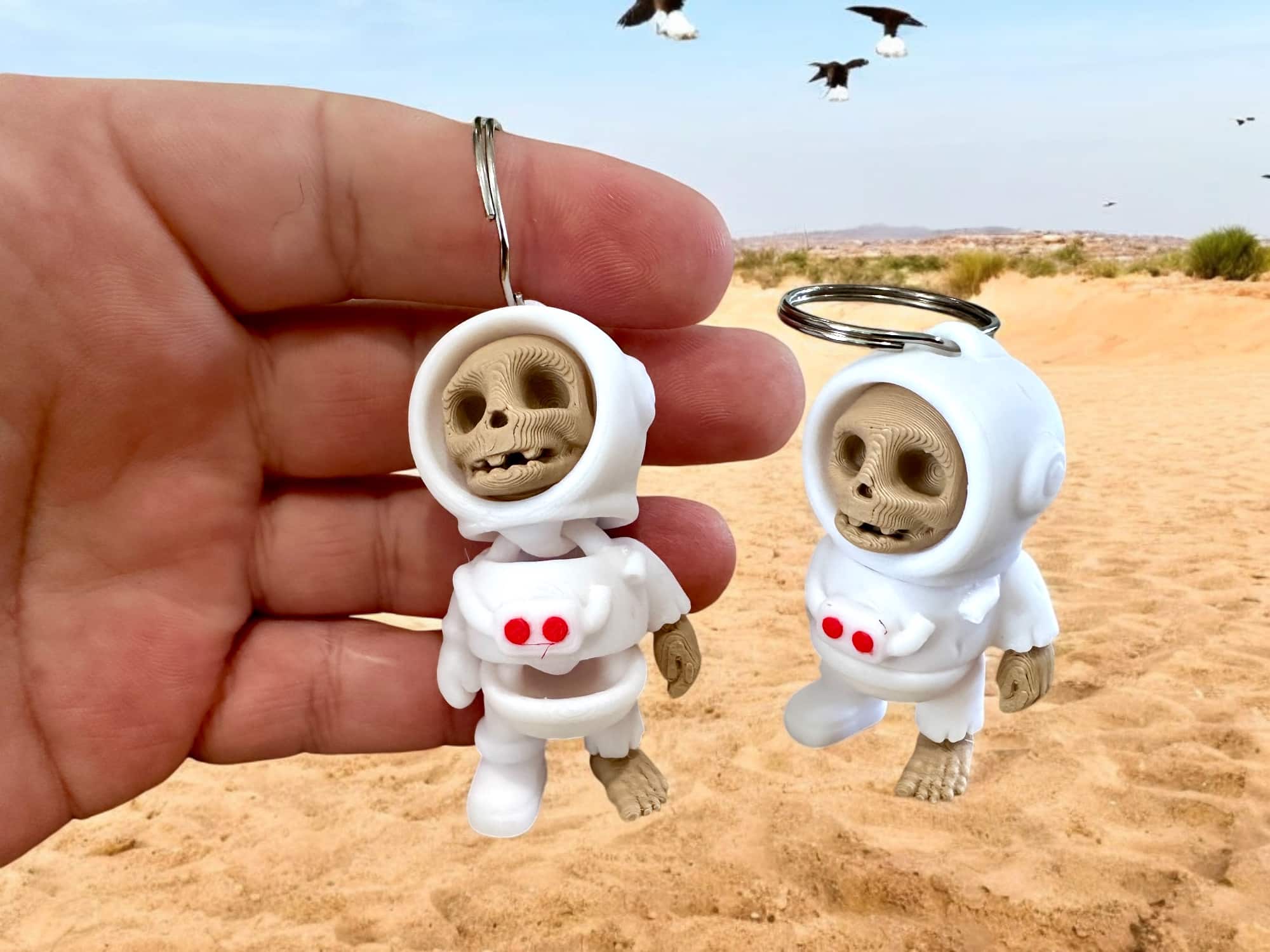 Flexi Skeleton Astronaut Keyring