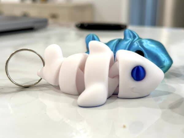 Flexi Baby Shark Keyring - White