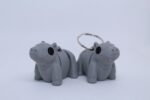 Baby Hippo Flexi Keyring