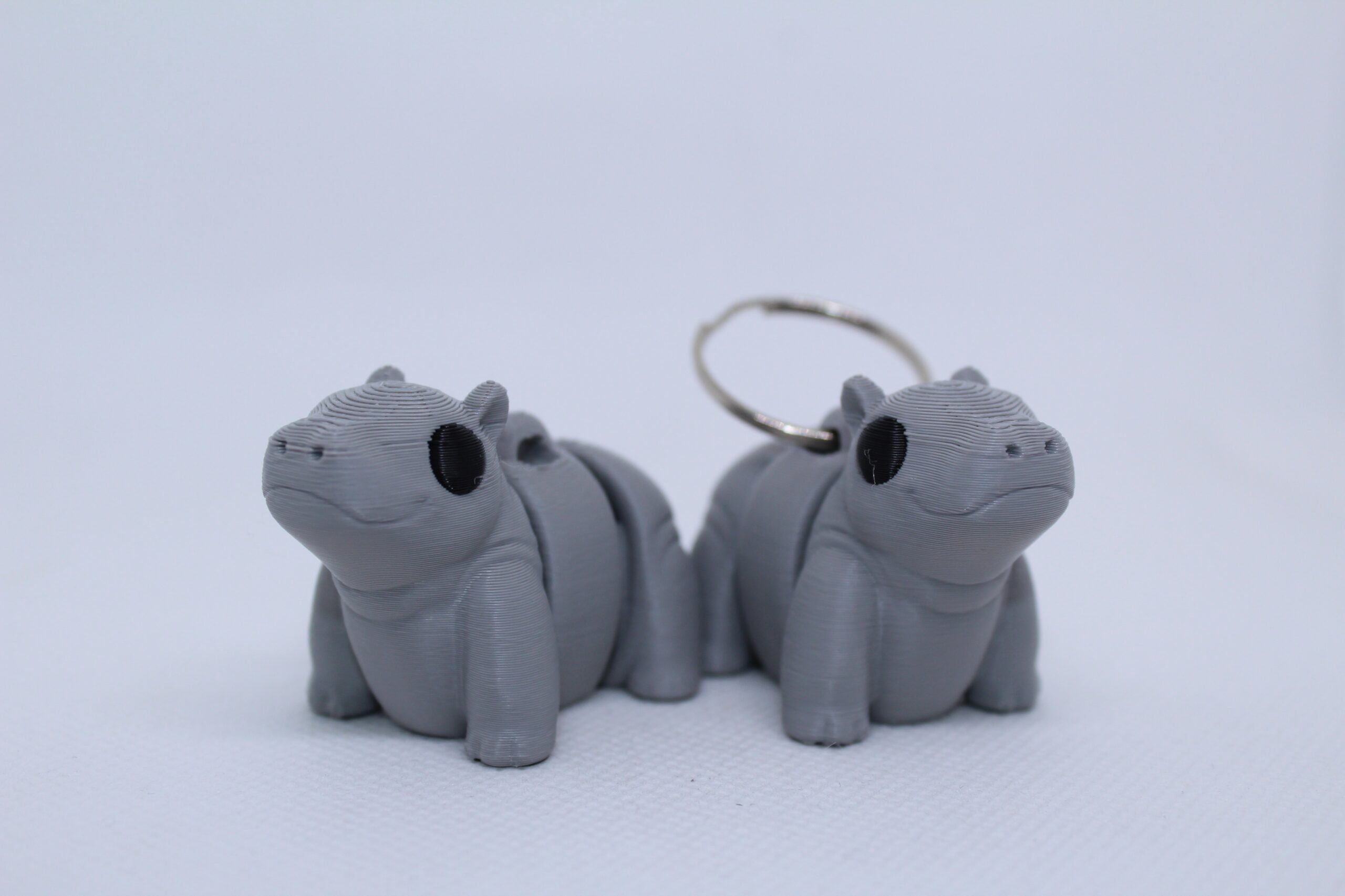 Baby Hippo Flexi Keyring