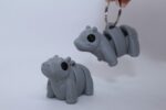 Baby Hippo Flexi Keyring