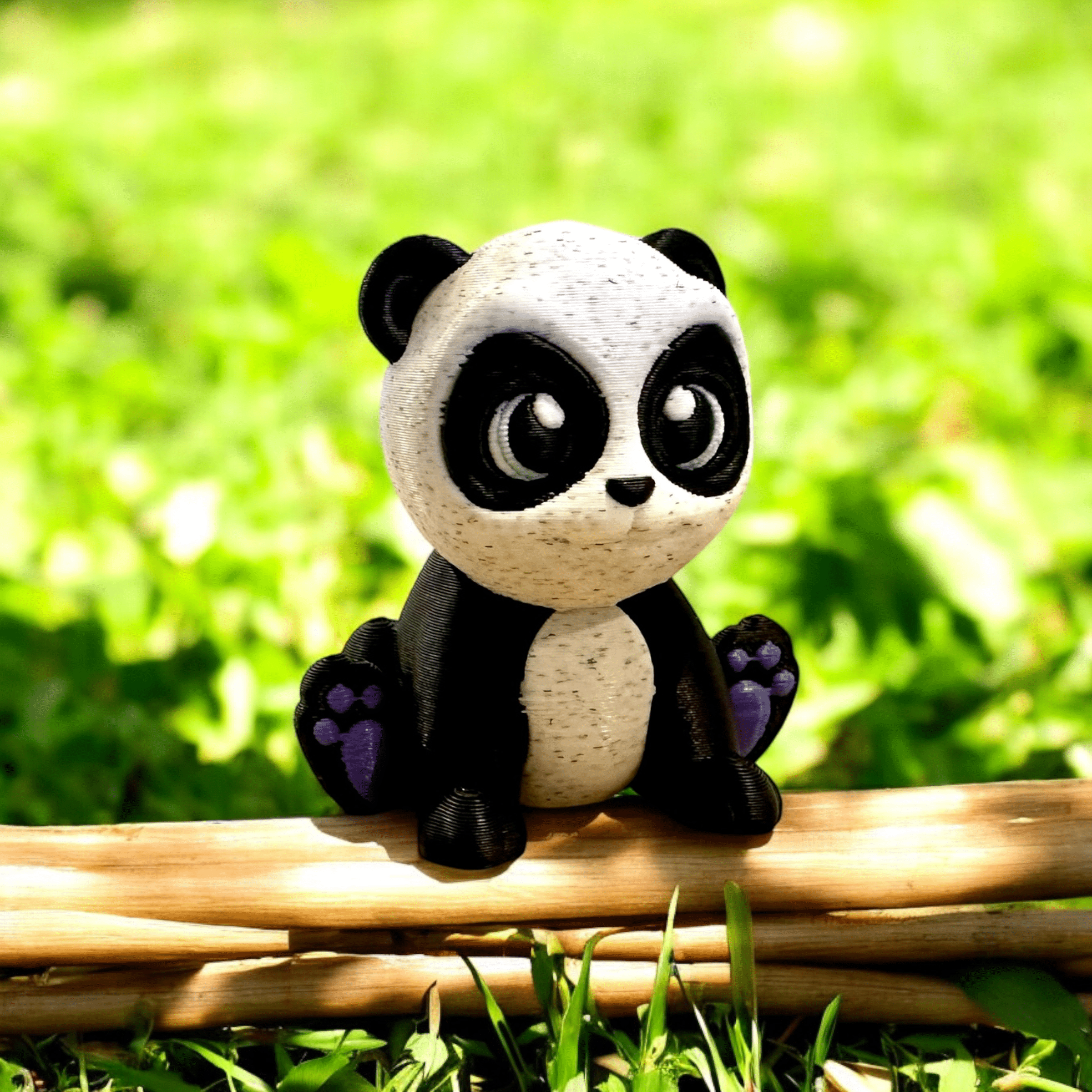 Panda with Purple Feet