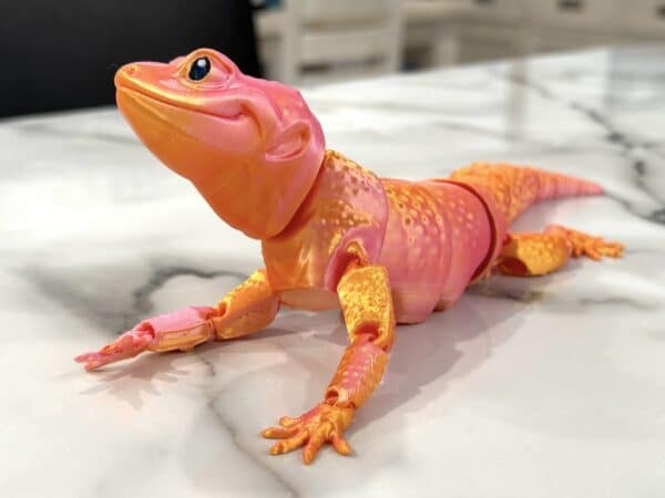 Leopard Gecko - Pink Gold Silk